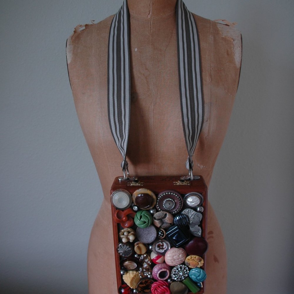 Vintage Button Handbag